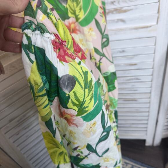 ANTONIO MELANI Women's 12 Cotton Perla Tropical Floral Print Tiered Maxi Skirt - Picture 7 of 12